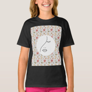 Modern Abstract Woman Beauty Face Logo  T-Shirt