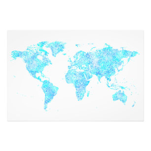 Modern abstract world map  photo print