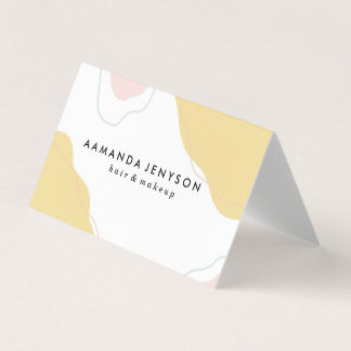 Modern Abstract Yellow Business Card