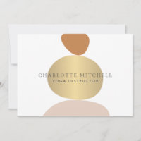 Modern Abstract Zen Stones Gold Logo