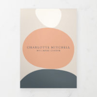 Modern Abstract Zen Stones Peach/Blue Brochure