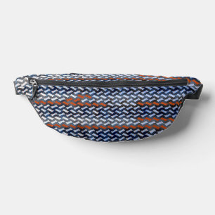 Modern abstract zigzag pattern design 1283 bum bags