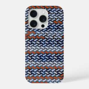 Modern abstract zigzag pattern design 1283 iPhone 15 pro case