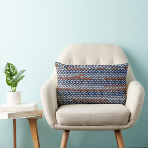 Modern abstract zigzag pattern design 1283 lumbar cushion