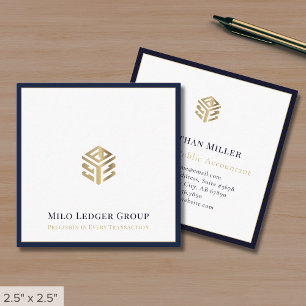 Modern Accountant CPA Tax Consultant Square Business Card
