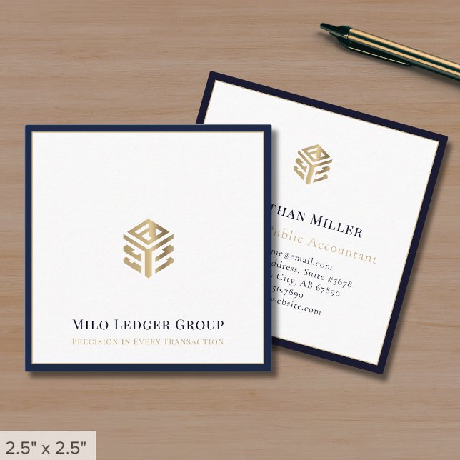 Modern Accountant CPA Tax Consultant Square Business Card (Creator Uploaded)
