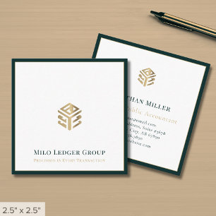 Modern Accountant CPA Tax Preparer Square Business Card