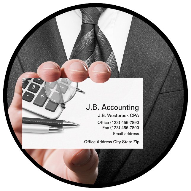 Modern Accountant Unique Business Cards (Creator Uploaded)