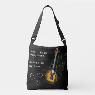 Modern acoustic guitar crossbody bag