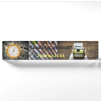 Modern Acrylic Desk Name Plate for Journalist