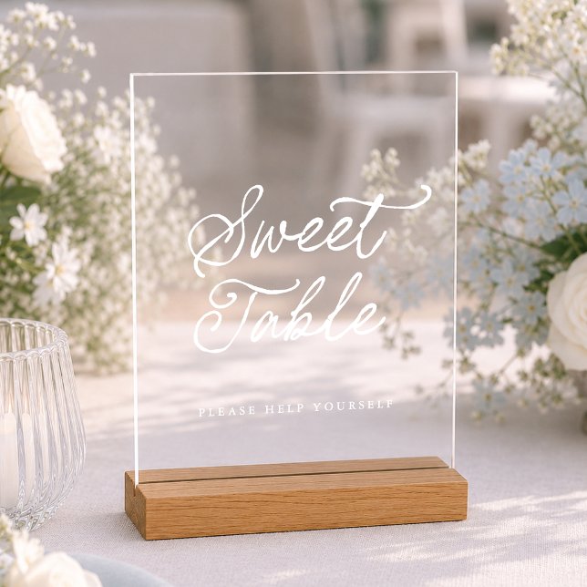 Modern Acrylic Sweet Table Sign (Creator Uploaded)