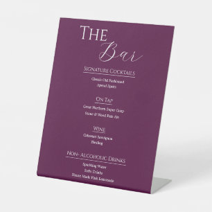Modern Acrylic Wedding Bar Menu Sign Editable Co