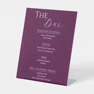 Modern Acrylic Wedding Bar Menu Sign | Editable Co