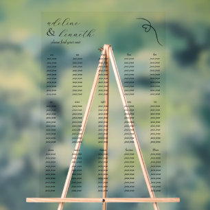 Modern Acrylic Wedding Seating Chart   Black