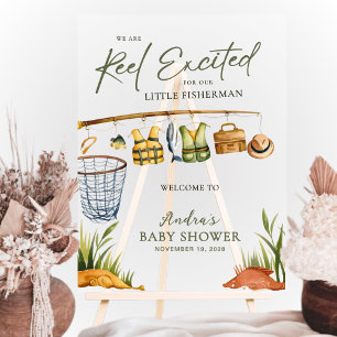 Modern Acrylic Welcome Sign Baby Shower Fishing 
