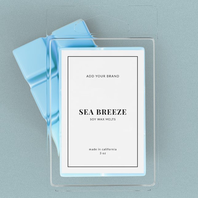 Modern Add Your Brand Black Border Product Label (Creator Uploaded)