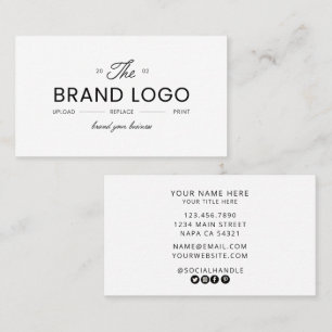 Modern Add Your Brand Logo Design Business Card