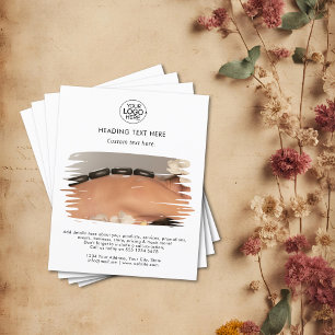 Modern Add Your Logo Typography Photo White  Flyer