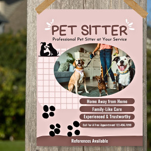 Modern Add Your Photo Pet Sitter Flyer