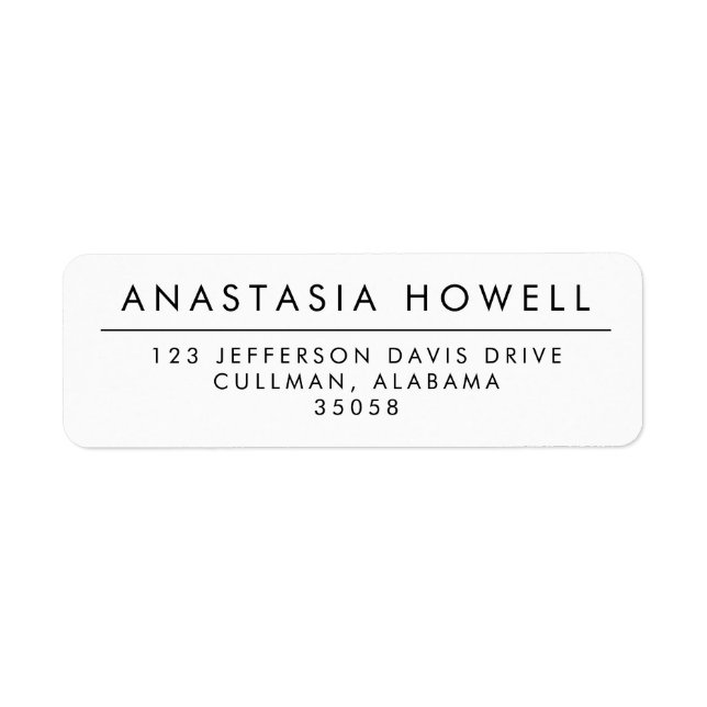 Modern Address Labels (Front)