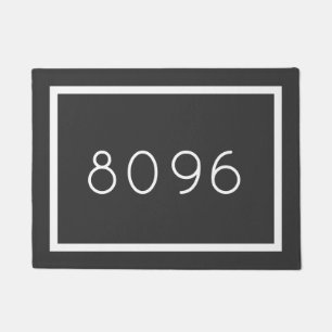 Modern Address Number   Editable Colours Doormat