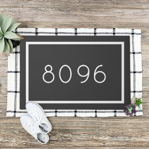 Modern Address Number Editable Colours Doormat