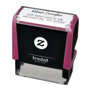 Modern Address Script Name Self-inking Stamp