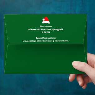 Modern Adress Merry Christmas Envelope