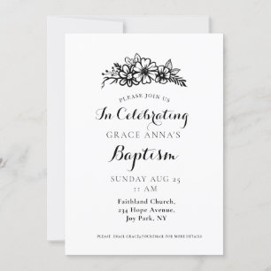 Modern Adult Baptism Invitation