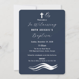 Modern Adult Baptism  Invitation