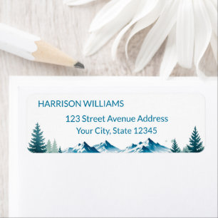 Modern Adventure Graduation Party Return Address Label