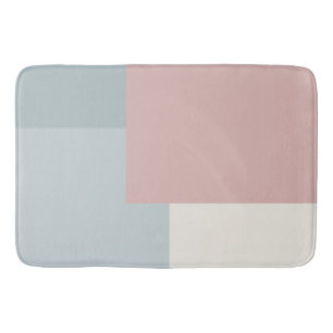 Modern Aesthetic Abstract Colour Block Bath Mat