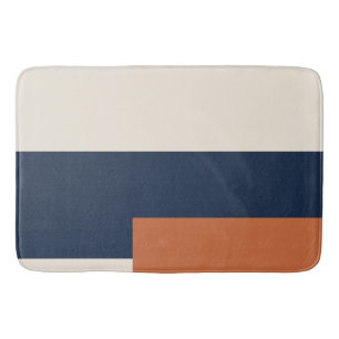 Modern Aesthetic Abstract Colour Block Bath Mat
