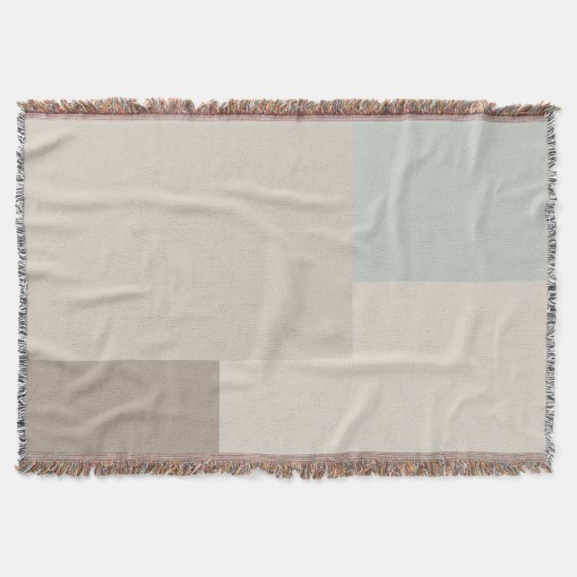 Modern Aesthetic Abstract Colour Block Blanket (Front)