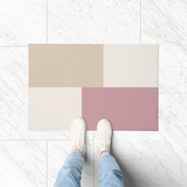Modern Aesthetic Abstract Colour Block Door Mat (Indoor)