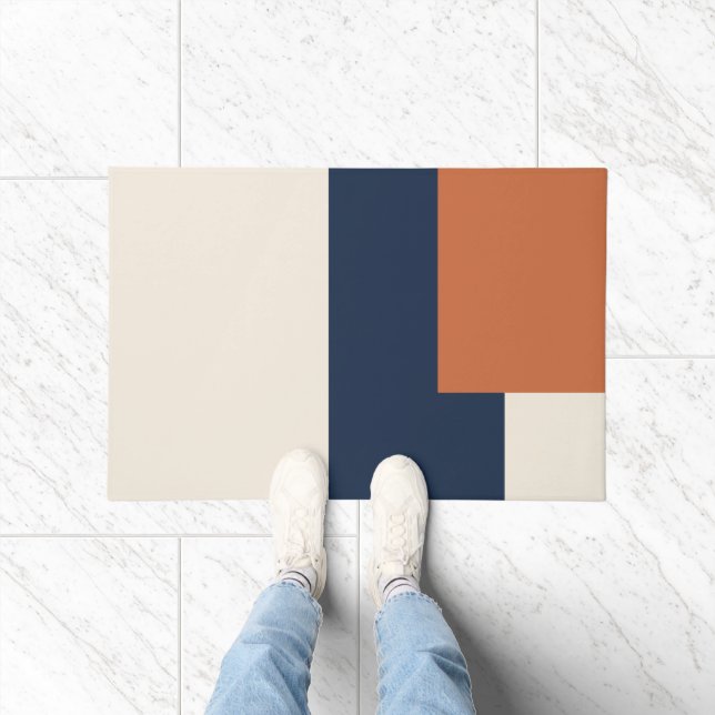 Modern Aesthetic Abstract Colour Block Door Mat (Indoor)