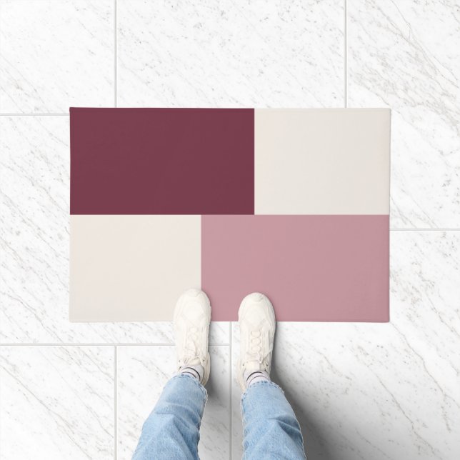 Modern Aesthetic Abstract Colour Block Door Mat (Indoor)
