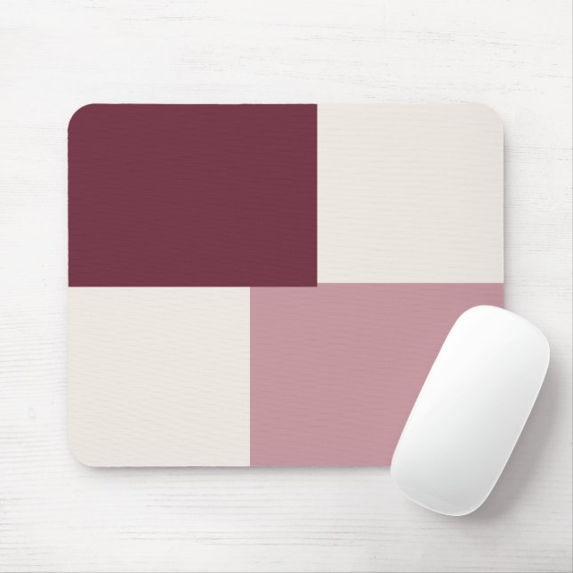 Modern Aesthetic Abstract Colour Block Mouse Pad (With Mouse)