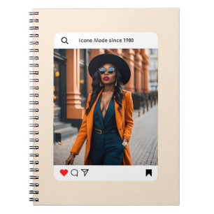 Modern Aesthetic photo instagram stylish Notebook