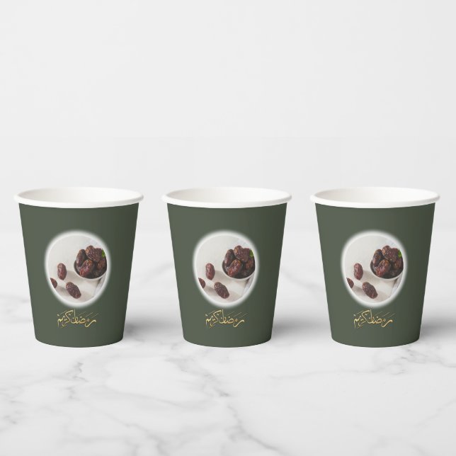 Modern Aesthetic Ramadan Paper Cups (Multi)