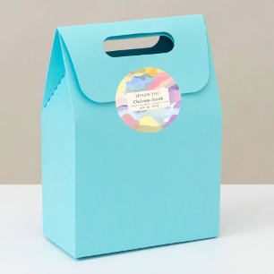 Modern Aesthetic Spring Retirement Thank You Favou Classic Round Sticker