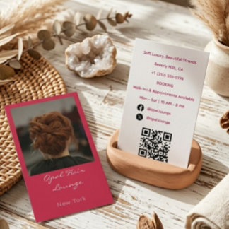 Modern Aesthetic Trendy Hair &r Make up Artist Business Card