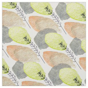 Modern Aesthetic watercolor leaf Fabric