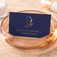 Modern Aesthetician Skincare Healing Hand Dark Blu