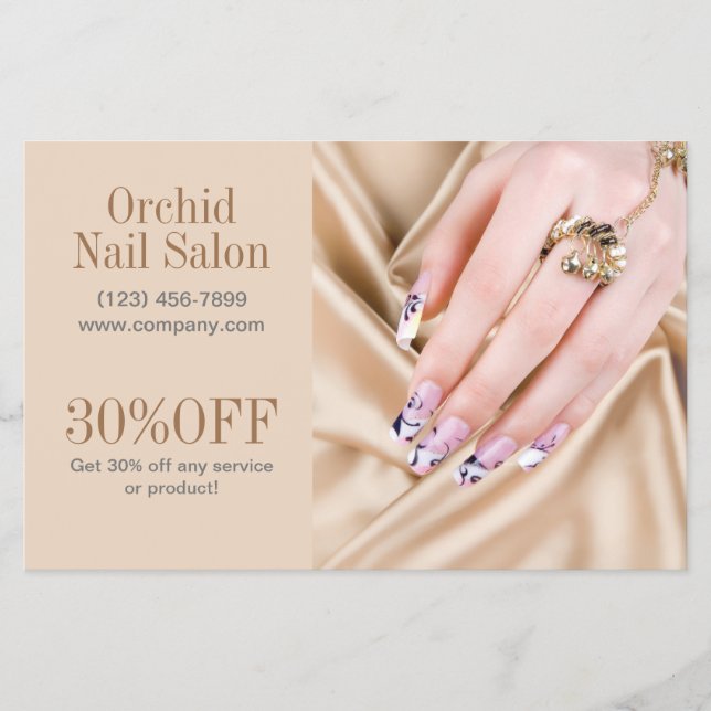 Modern Aesthetician SPA Nail Salon Price Lists Flyer (Front)