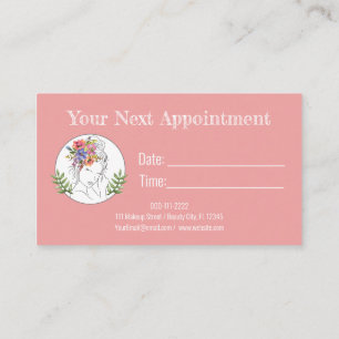 Modern Aesthetician Stylist Spa Elegant Chic Flora Appointment Card