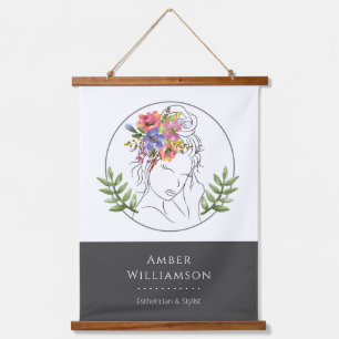 Modern Aesthetician Stylist Spa Elegant Woman Hanging Tapestry