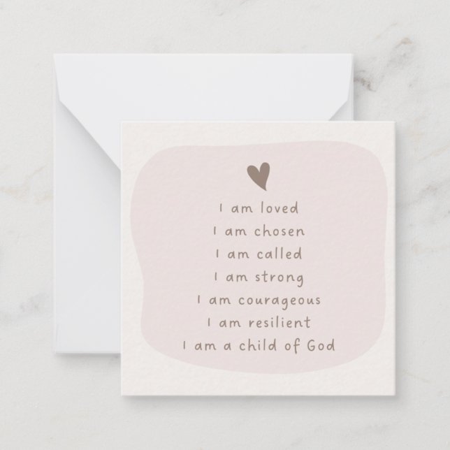 Modern Affirmation Motivation Card (Front)