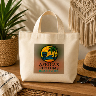Modern Africa Rhythms Tribal Drum Dance Mini Tote Bag