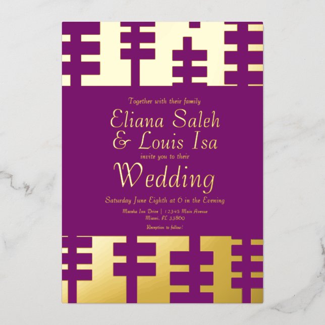 Modern African Ankara Border Wedding Pressed  (Front)